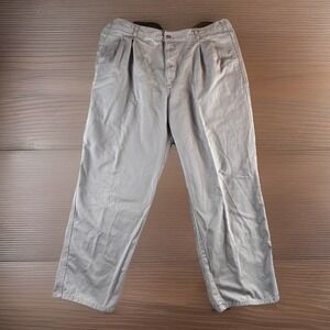 Vtg Dockers Levis Chino Pants Mens 34x29 Blue Pleated Office Casual